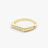 14k Unique Baguette Stackable Ring Ferkos Fine Jewelry