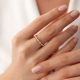 14K Vintage Art Deco Diamond Eternity Wedding Ring Ferkos Fine Jewelry