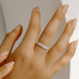 14k Half Eternity 4 Row Micro Pave Wedding Band Ferkos Fine Jewelry