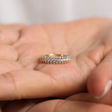 14k Half Eternity Round Diamond Spike Ring Ferkos Fine Jewelry