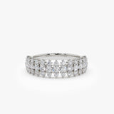 14k Half Eternity Round Diamond Spike Ring Ferkos Fine Jewelry