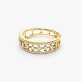 14K Unique Baguette Diamond Wedding Ring Ferkos Fine Jewelry