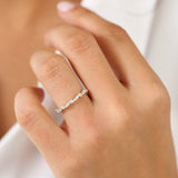 14k Marquise Cluster Stackable Wedding Ring Ferkos Fine Jewelry