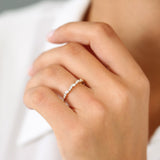 14k Marquise Cluster Stackable Wedding Ring Ferkos Fine Jewelry