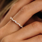 14k Marquise Cluster Stackable Wedding Ring Ferkos Fine Jewelry