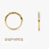 14k Marquise Cluster Stackable Wedding Ring Ferkos Fine Jewelry