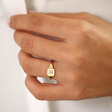 14k Baguette Diamond Pinky Ring Ferkos Fine Jewelry