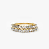 14k Step Baguette Diamond Ring 14K Gold Ferkos Fine Jewelry