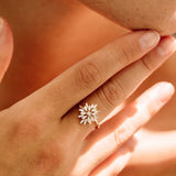 14K Ballerina Baguette Diamond Cluster Ring Ferkos Fine Jewelry