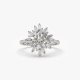 14K Ballerina Baguette Diamond Cluster Ring Ferkos Fine Jewelry