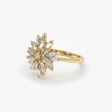14K Ballerina Baguette Diamond Cluster Ring Ferkos Fine Jewelry