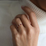 14k Ruby Baguette and Diamond Stackable Wedding Ring Ferkos Fine Jewelry