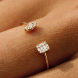 14K Gold Diamond Baguette Cuff Ring Ferkos Fine Jewelry