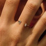 14K Gold Diamond Baguette Cuff Ring Ferkos Fine Jewelry