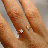 14K Gold Diamond Baguette Cuff Ring Ferkos Fine Jewelry