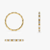 14k Bar Setting Baguette Diamond Eternity Ring Ferkos Fine Jewelry