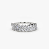 14k Double Row Diagonal Baguette Ring Ferkos Fine Jewelry