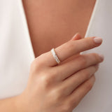 14k Double Row Diagonal Baguette Ring Ferkos Fine Jewelry