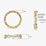 14k Baguette and Round Diamond Full Eternity Ring Ferkos Fine Jewelry