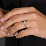 14k 1 Carat Emerald Cut Diamond Wedding Band Ferkos Fine Jewelry