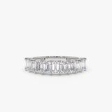 14k 1 Carat Emerald Cut Diamond Wedding Band Ferkos Fine Jewelry
