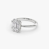 14k Double Claw Step Cut Illusion Solitaire Engagement Ring Ferkos Fine Jewelry