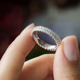 14k Gold Double Row Marquise Diamond Anniversary Ring Ferkos Fine Jewelry