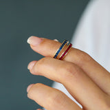 14k Gold Full Eternity Princess Cut Sapphire Ring Ferkos Fine Jewelry