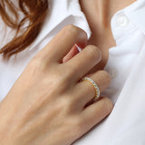 14k Basket Setting Full Eternity Diamond Ring 2.25ctw Ferkos Fine Jewelry