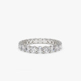 14k Basket Setting Full Eternity Diamond Ring 2.25ctw Ferkos Fine Jewelry