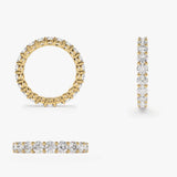 14k Basket Setting Full Eternity Diamond Ring 2.25ctw Ferkos Fine Jewelry