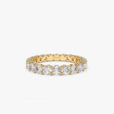 14k Basket Setting Full Eternity Diamond Ring 2.25ctw 14K Gold Ferkos Fine Jewelry