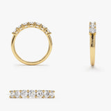 14k 7 Stone Basket Setting Diamond Ring Ferkos Fine Jewelry