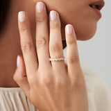 14k Pear Shape HalF Eternity Diamond Band Ferkos Fine Jewelry