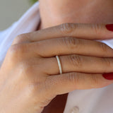 14k 3 Row Half Eternity Diamond Band Ferkos Fine Jewelry