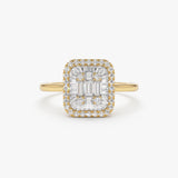 14k Unique Baguette Diamond Statement Ring 14K Gold Ferkos Fine Jewelry