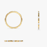14k Baguette Diamond Dainty Full Eternity Ferkos Fine Jewelry