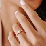 14k Pear Shape Illusion Setting Diamond Engagement Ring Ferkos Fine Jewelry