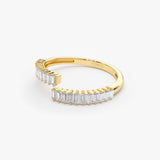 14k Baguette Diamond Bypass Ring Ferkos Fine Jewelry