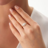 14k East to West Double Halo Marquise Diamond Ring Ferkos Fine Jewelry