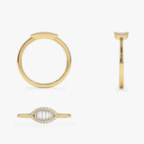 Marquise Baguette Diamond Ring in 14K Ferkos Fine Jewelry