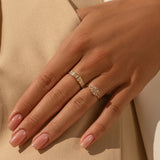 14k Bezel Setting Emerald Cut Diamond Wedding Band Ferkos Fine Jewelry