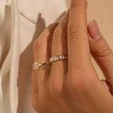 14k Bezel Setting Emerald Cut Diamond Wedding Band Ferkos Fine Jewelry