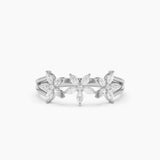14k Marquise Diamond Multi-Flower Ring Ferkos Fine Jewelry
