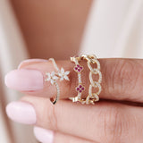 14k Curb Link Diamond Pave Ring Ferkos Fine Jewelry