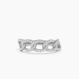 14k Curb Link Diamond Pave Ring Ferkos Fine Jewelry