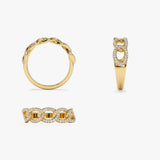 14k Curb Link Diamond Pave Ring Ferkos Fine Jewelry