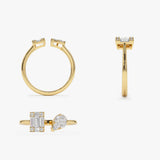 14k Gold Illusion Setting Diamond Toi et Moi Ring Ferkos Fine Jewelry