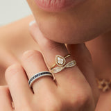 Illusion Set Pear Shape Engagement Ring in 14k Ferkos Fine Jewelry