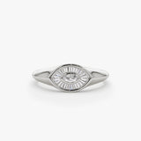 14k Gold Marquise Shape Baguette Diamond Ring Ferkos Fine Jewelry